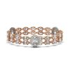 Image 1 : 14.86 ctw Rare Oval Diamond Bracelet 18K Rose Gold - REF-2152W8H