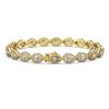 Image 2 : 8.58 ctw Pear Cut Diamond Micro Pave Bracelet 18K Yellow Gold - REF-723K2Y