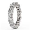 Image 3 : 3.9 ctw Cushion Cut Diamond Eternity Ring 18K White Gold - REF-481H3R