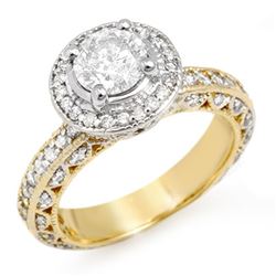 2.0 ctw Certified VS/SI Diamond Ring 2-Tone 14k 2-Tone Gold - REF-396N8F