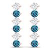 Image 3 : 6 ctw Certified SI/I Intense Blue Diamond Earrings 18K Rose Gold - REF-555Y2X