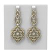 Image 1 : 8 ctw Diamond Earrings 18K Yellow Gold - REF-696H2R