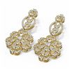 Image 3 : 8 ctw Diamond Earrings 18K Yellow Gold - REF-696H2R