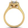 Image 3 : 1.01 ctw Certified VS/SI Diamond Solitaire Halo Ring 14k Yellow Gold - REF-182X9A