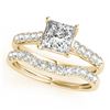 Image 1 : 1.8 ctw VS/SI Princess Diamond 2pc Wedding Set 14k Yellow Gold - REF-320Y5X