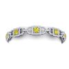 Image 2 : 8 ctw SI/I Fancy Yellow Diamond Bracelet 18K White Gold - REF-825W2H