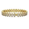 Image 2 : 13.1 ctw Marquise Cut Diamond Micro Pave Bracelet 18K Yellow Gold - REF-1100N6F
