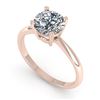Image 2 : 1.54 ctw VS/SI Diamond Engagment Designer Ring 18k Rose Gold - REF-472H5R