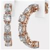 Image 3 : 3.64 ctw Cushion Cut Diamond Designer Earrings 18K Rose Gold - REF-396R4K