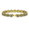 Image 2 : 13.87 ctw Tourmaline & Diamond Micro Pave Halo Bracelet 10k Yellow Gold - REF-309K3Y