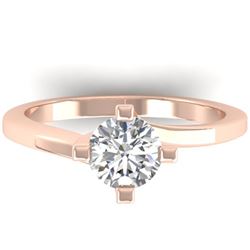 1 ctw Certified VS/SI Diamond Solitaire Ring 14k Rose Gold - REF-295N2F