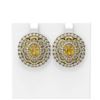 Image 1 : 11.3 ctw Canary Citrine & Diamond Earrings 18K Yellow Gold - REF-443R8K