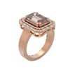 Image 1 : 5.57 ctw Morganite & Diamond Ring 18K Rose Gold - REF-338H2R