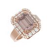 Image 3 : 5.57 ctw Morganite & Diamond Ring 18K Rose Gold - REF-338H2R