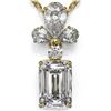 Image 1 : 1.4 ctw Emerald Cut Diamond Designer Necklace 18K Yellow Gold - REF-234N4F