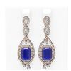 Image 1 : 15.58 ctw Sapphire & Diamond Earrings 18K Rose Gold - REF-527G3W