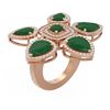 Image 1 : 15.43 ctw Emerald Diamond Ring 18K Rose Gold - REF-436R4K