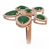 Image 2 : 15.43 ctw Emerald Diamond Ring 18K Rose Gold - REF-436R4K