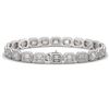 Image 2 : 16.72 ctw Emerald Cut Diamond Micro Pave Bracelet 18K White Gold - REF-2665A4N