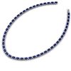 Image 2 : 71.85 ctw Sapphire & VS/SI Diamond Eternity Necklace 10k White Gold - REF-563N6F