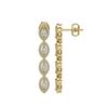 Image 2 : 4.52 ctw Marquise Cut Diamond Micro Pave Earrings 18K Yellow Gold - REF-381Y8X