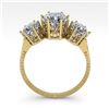 Image 3 : 2.0 ctw Past Present Future VS/SI Cushion Diamond Ring 18k Yellow Gold - REF-435W2H