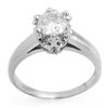 Image 1 : 1.0 ctw Certified VS/SI Diamond Ring 18k White Gold - REF-284W3H