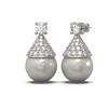 Image 2 : 2.86 ctw Diamond & Pearl Earrings 18K White Gold - REF-248G9W