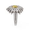 Image 2 : 2.75 ctw Canary Citrine & Diamond Ring 18K White Gold - REF-173Y8X