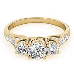 1.33 ctw VS/SI Diamond 3 Stone Ring 18k Yellow Gold - REF-165N5F