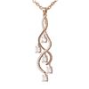 Image 3 : 2.76 ctw Diamond Necklace 18K Rose Gold - REF-477M3G