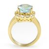 Image 2 : 4.65 ctw Aquamarine & Diamond Ring 10k Yellow Gold - REF-90X8A