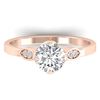 Image 1 : 1.05 ctw Certified VS/SI Diamond Art Deco Ring 14k Rose Gold - REF-295R6K