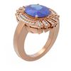 Image 1 : 5.82 ctw Tanzanite & Diamond Ring 18K Rose Gold - REF-360F2M