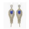 Image 1 : 10.22 ctw Tanzanite & Diamond Earrings 18K Yellow Gold - REF-709K3Y