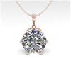 Image 2 : 1 ctw Certified VS/SI Diamond Solitaire Necklace 18k Rose Gold - REF-274N8F