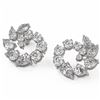 Image 1 : 5.31 ctw Mix cut Diamonds Designer Earrings 18K White Gold - REF-739Y8X