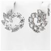 Image 3 : 5.31 ctw Mix cut Diamonds Designer Earrings 18K White Gold - REF-739Y8X