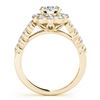 Image 3 : 4.01 ctw Certified VS/SI Diamond 2pc Wedding Set Halo 14k Yellow Gold - REF-613H6R