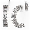 Image 3 : 4 ctw Princess Cut Diamond Designer Earrings 18K White Gold - REF-478X8A