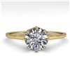 Image 1 : 1.0 ctw Certified VS/SI Diamond Engagment Ring Vintage 18k Yellow Gold - REF-315A2N