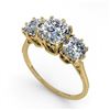 Image 2 : 2 ctw Past Present Future VS/SI Cushion Diamond Ring 18k Yellow Gold - REF-435H2R