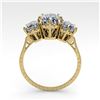 Image 3 : 2 ctw Past Present Future VS/SI Cushion Diamond Ring 18k Yellow Gold - REF-435H2R