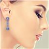 Image 3 : 11.26 ctw Tanzanite & Diamond Earrings 14K White Gold - REF-292R4K