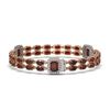 Image 2 : 15.75 ctw Garnet & Diamond Bracelet 14K Rose Gold - REF-232W5H