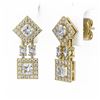 Image 3 : 2.16 ctw Princess & Marquise Cut Diamond Earrings 18K Yellow Gold - REF-267X6A