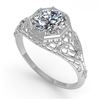 Image 2 : 1.50 ctw VS/SI Diamond Engagment Ring Art Deco 18k White Gold - REF-547F8M