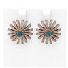 Image 1 : 3 ctw Intense Blue Diamond Earrings 18K Rose Gold - REF-331W6H