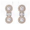 Image 2 : 2 ctw Diamond Designer Earrings 18K Rose Gold - REF-249H3R