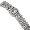 Image 3 : 19.48 ctw Emerald Cut & Oval Diamond Bracelet 18K White Gold - REF-2068W4H